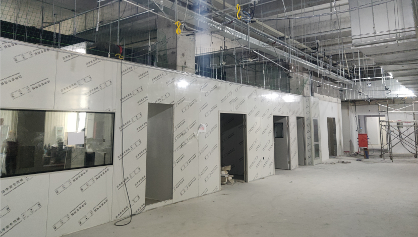 潔凈車(chē)間墻體圍護施工